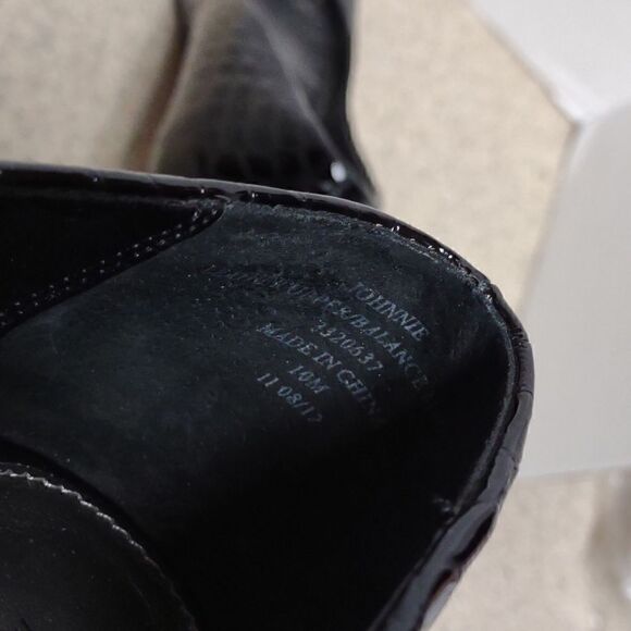 👍 Liz Black Leather Heels Size 10.   A2 - Picture 6 of 6